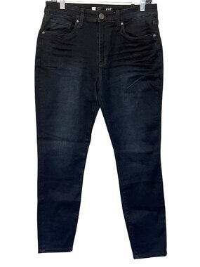 KUT Donna High Rise Ankle Skinny Jeans Dark Blue/Black 8P Cotton Blend Stretch D